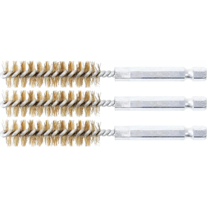 Motor-hengerfej furat tisztító kefe 1/4'' - 13 mm 3db/cs - BGS