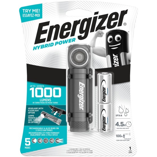 Szerelőlámpa - Fejlámpa LED 1000 lumen Hybrid - Energizer Szerelőlámpa - Fejlámpa LED 1000 lumen Hybrid - Energizer