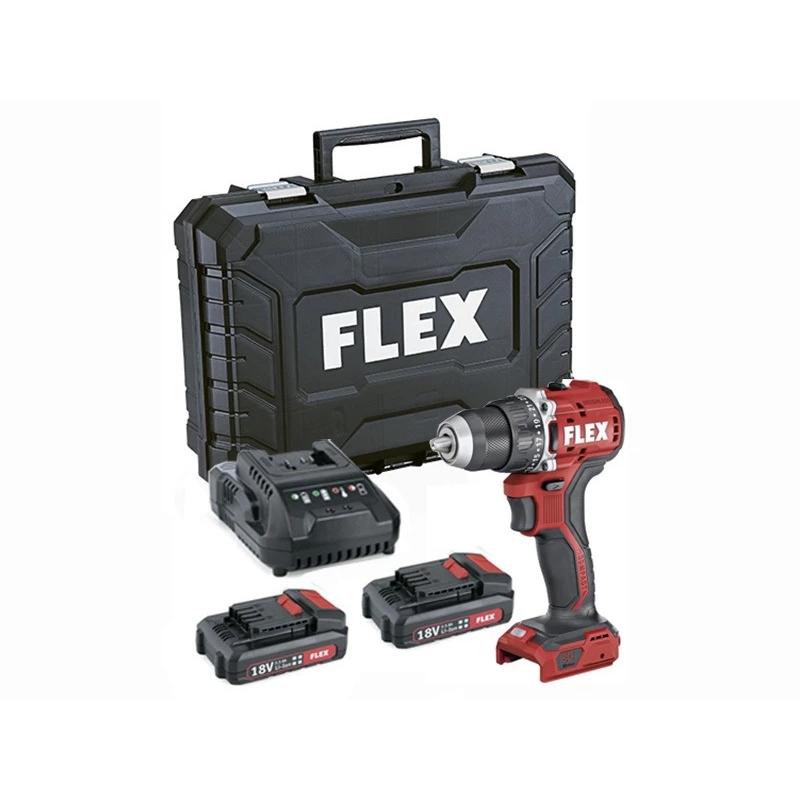 Fúró-csavarozó, akkus 18V   65 Nm 2db 2.5 Ah - Flex (DD 2G 18.0 EC LD/2.5 Set)