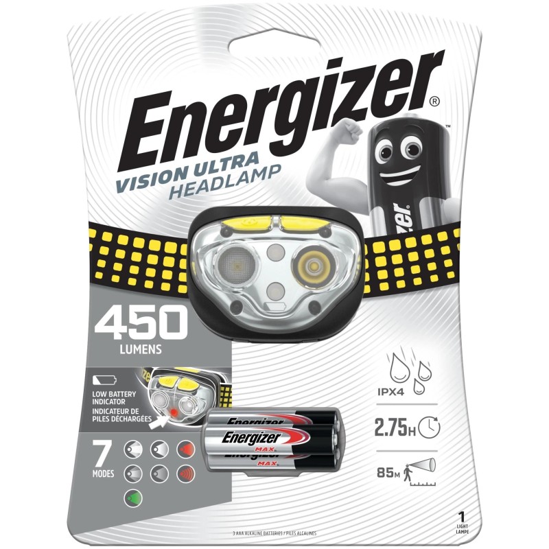 Elemlámpa - Fejlámpa Energizer Vision Ultra + 3xAAA