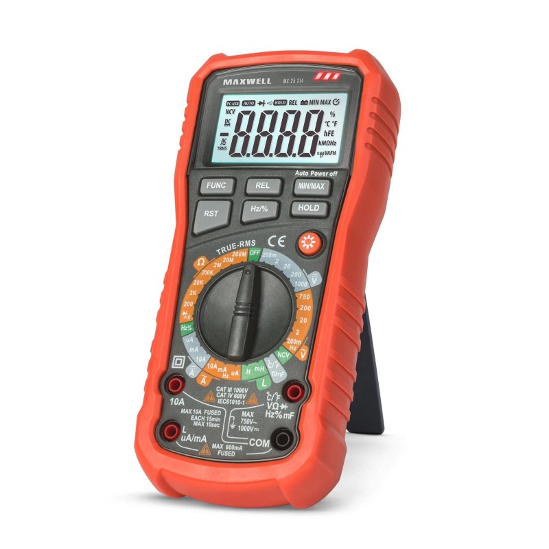 Multiméter, digitális DC 1000V / AC 750V induktivitás mérés - Maxwell Multiméter, digitális DC 1000V / AC 750V induktivitás mérés - Maxwell