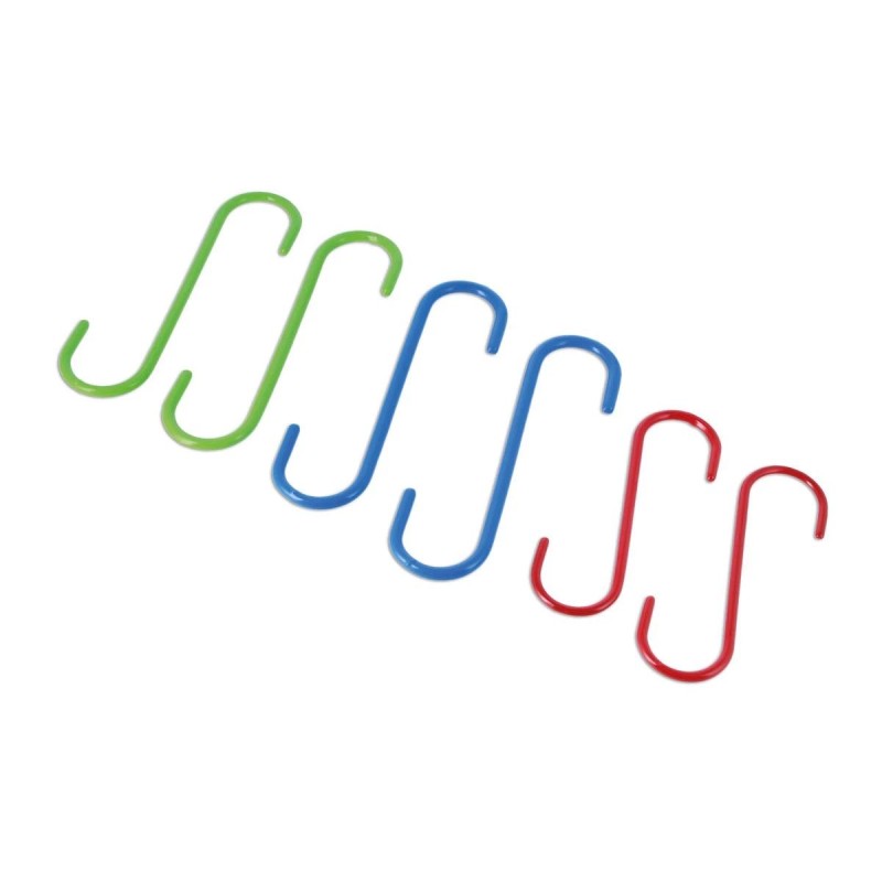 Kampó műanyag bevonat - kék - narancs - zöld - 6 db-os készlet - Laser