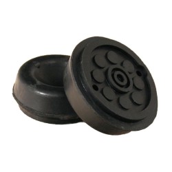 Gumipogácsa krokodil emelőhöz  44/15 mm - pöttyös - fekete