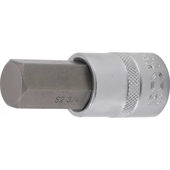 Rátűzőkulcs - crowa+bit 1/2'' imbusz  3/4'' x 70 mm - BGS