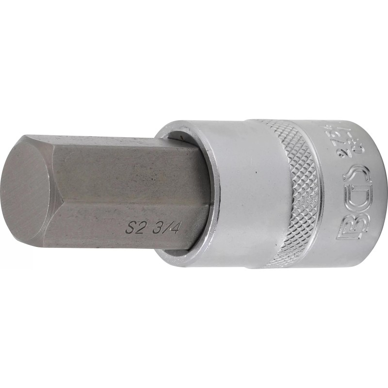 Rátűzőkulcs - crowa+bit 1/2'' imbusz  3/4'' x 70 mm - BGS