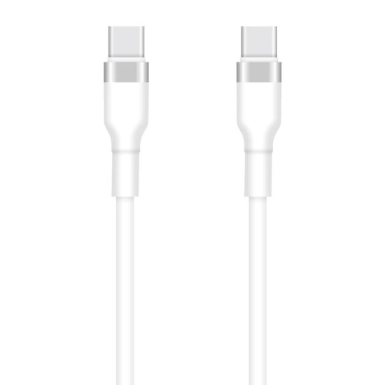 USB töltőkábel - C / C - fehér 3A - 1m - SETTY