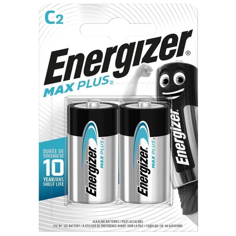 Elem 1.5V - Baby / C / LR14 / MN1400 / KC - 1 db alkáli Energizer Max Plus Elem 1.5V - Baby / C / LR14 / MN1400 / KC - 1 db alkáli Energizer Max Plus