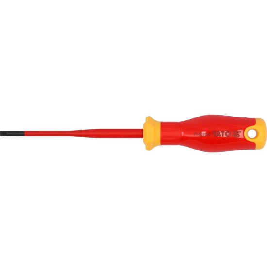 Csavarhúzó szigetelt lapos 4x100 mm VDE 1000V - Slim - Yato Csavarhúzó szigetelt lapos 4x100 mm VDE 1000V - Slim - Yato