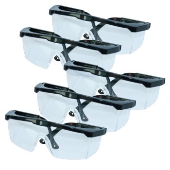 Védőszemüveg - VISITOR - víztiszta, oldalsó védelem 10 db-os -SP Tools