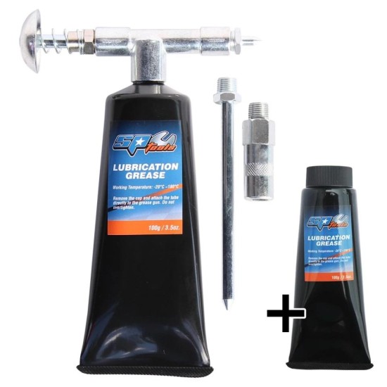 Zsírzópisztoly, mini, 100 g utántöltő tubussal + 1 TUBUS ! - SP Tools