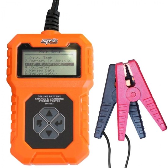Akkumulátor teszter digitális 12 V - Töltés és Indítás - SP Tools Akkumulátor teszter digitális 12 V - Töltés és Indítás - SP Tools