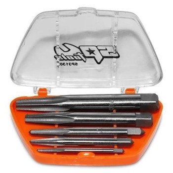 Csavarkiszedő - törtcsavar kihajtó készlet 5 db-os 1/8''-3/8''Kúpos SP Tools