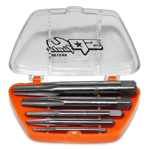 Csavarkiszedő - törtcsavar kihajtó készlet 5 db-os 1/8''-3/8''Kúpos SP Tools