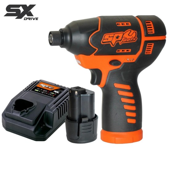 Ütvecsavarozó, akkus 12V 90 Nm 1/4'' Bitbehajtó 1 db 2.5Ah - SP Tools Ütvecsavarozó, akkus 12V 90 Nm 1/4'' Bitbehajtó 1 db 2.5Ah - SP Tools