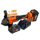 Sarokcsiszoló, akkus 18V 125 mm 2 db 6.0Ah 1200 W - SP Tools