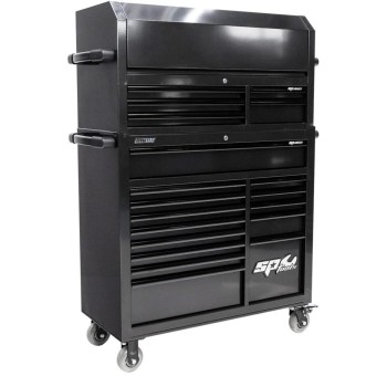 Szerszámos kocsi gyári-felszerelt 411 db-os 19 fiók CUSTOM Ser.-FEKETE