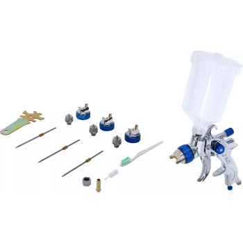 Festékszóró pisztoly, felsőtartályos készlet 1,4+1,7+2,0 mm - BGS