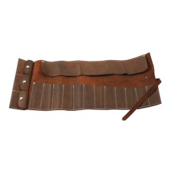 Villáskulcstartó, zsebes, feltekerhető, RETRO BŐR 12+3 részes Gunson