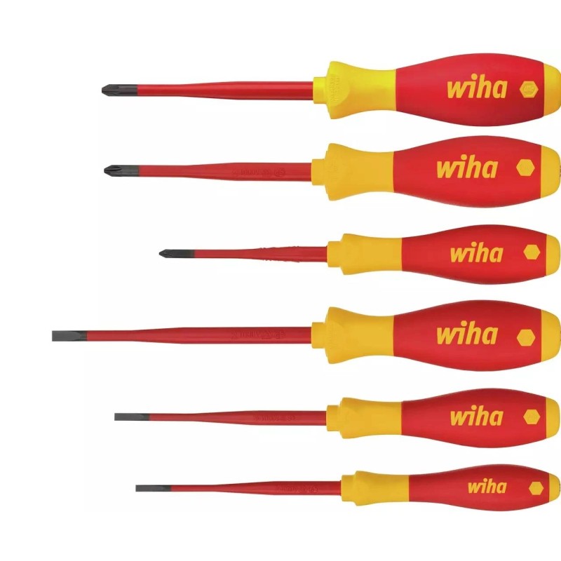 Csavarhúzó készlet VDE Wiha SoftFinish SlimFix 6 db-os SL+PH+PZ