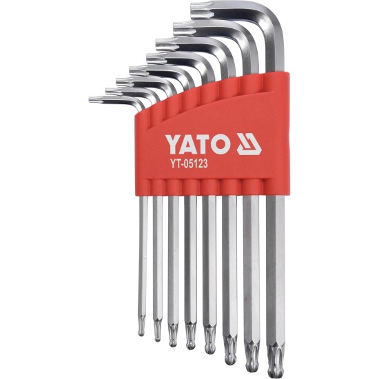 Torx kulcs készlet 8 részes T 9 - T40 , gömbvégű - Yato