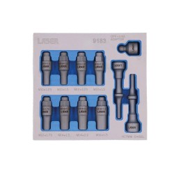 Vibro kalapácshoz vibrációs menetes ütőfej készlet gömbfejekhez 11 db-os