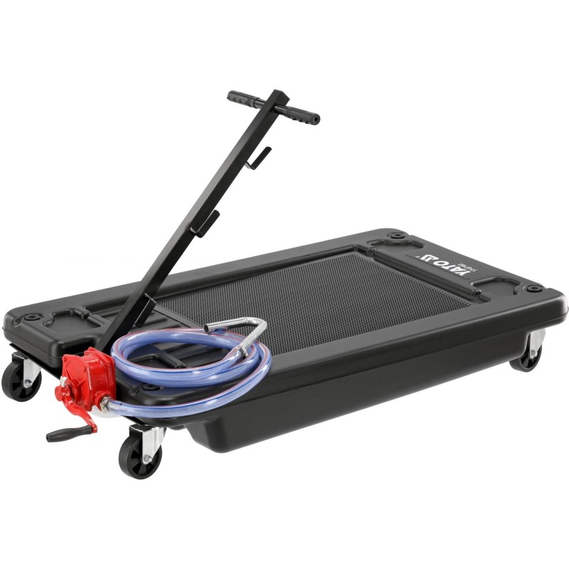 Olajleeresztő 65 literes műanyag, gurulós, tekerős olajpumpával -Yato