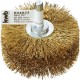 Drótkorong csapos körkefe 80 mm-es acél szálak réz bevonat 80x8mm Drótkorong csapos körkefe 80 mm-es acél szálak réz bevonat 80x8mm