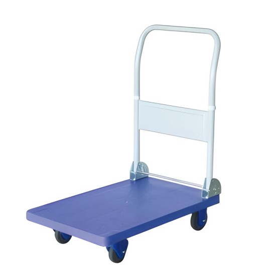 Kézikocsi 300 kg terhelhetőségű - MŰANYAG platóval - összecsukható