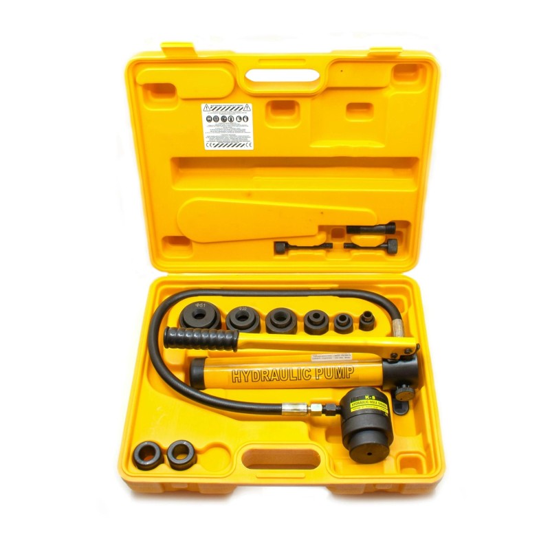 Hidraulikus lemez lyukasztó  9 tonnás komplett készlet 16-20-26-32-39-51mm