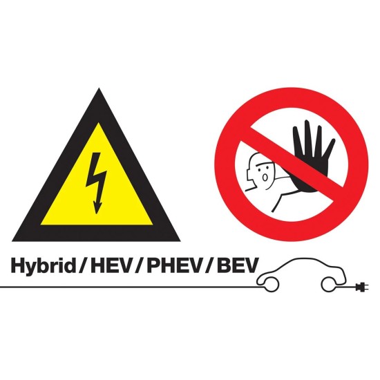 Tábla Vigyázat Nagyfeszültség / Illetéktelennek Belépni Tilos - Laser