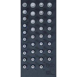 Tálcás BGS Bit 1/2'' Imbusz+Torx+XZN+Ribe készlet 36 db-os 1/3 EVA tálcás