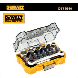 Bit készlet hajtószárral, 24 db-os, kézi, színkódolt, ipari - DeWalt (DT71516)