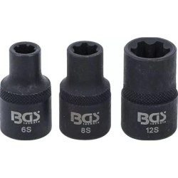 Hengerfej kulcs 1/2'' RIBE készlet Nissan, Renault 3 db: M6S-M8S-M12S - BGS