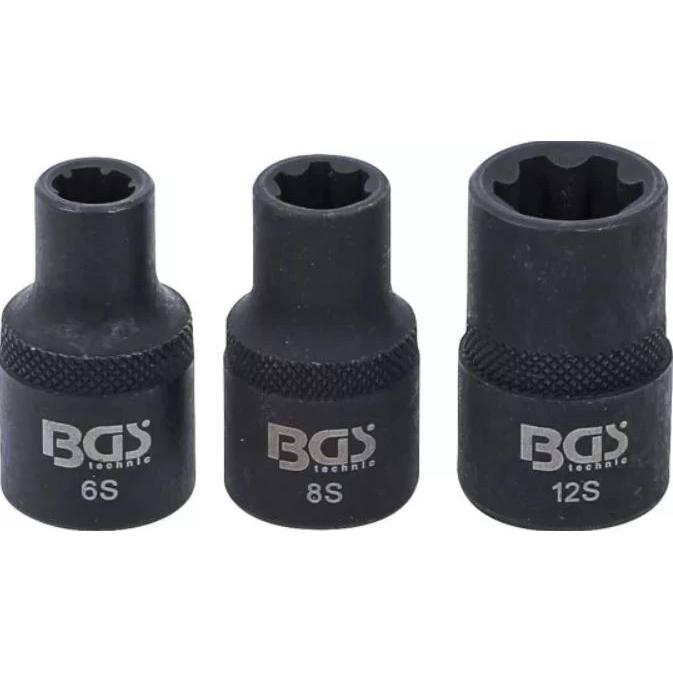 Hengerfej kulcs 1/2'' RIBE készlet Nissan, Renault 3 db: M6S-M8S-M12S - BGS