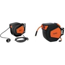 Kábeldob fali + levegő automatikus csévélődob 230V 15m + 20bar 15m - SP