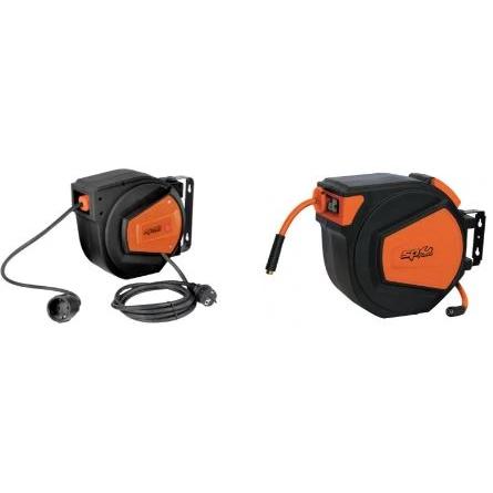 Kábeldob fali + levegő automatikus csévélődob 230V 15m + 20bar 15m - SP