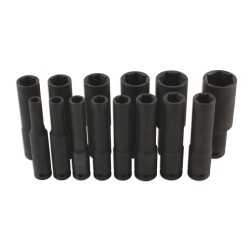 Légkulcsfej készlet 1/2'' 14 db 10-32 mm metrikus 120 mm extra hosszú kiv.