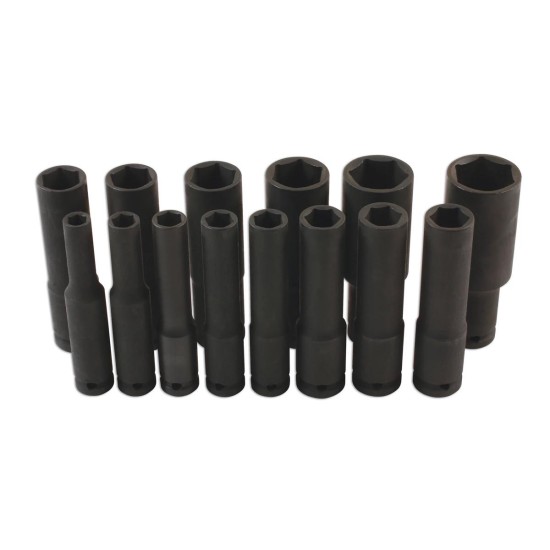 Légkulcsfej készlet 1/2'' 14 db 10-32 mm metrikus 120 mm extra hosszú kiv.