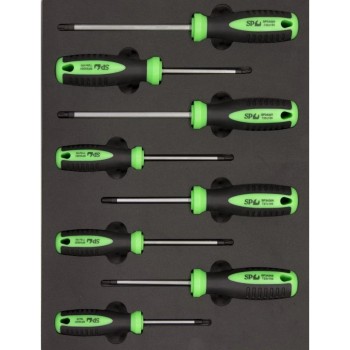 Tálcás SP Tools  ''S'' Torx csavarhúzó készlet 8 db-os T8-T40 - SP Tools