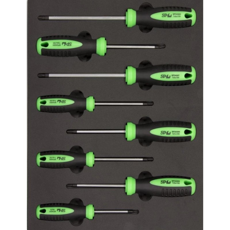 Tálcás SP Tools  ''S'' Torx csavarhúzó készlet 8 db-os T8-T40 - SP Tools