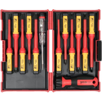 Csavarhúzó készlet 13 db-os szigetelt - VDE 1000V - cserélhető pengés -
