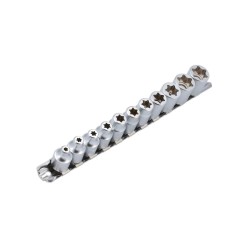 Dugókulcs - crowafej készlet 3/8'' belső E-torx E5-E20 11db Laposra Vágott Dugókulcs - crowafej készlet 3/8'' belső E-torx E5-E20 11db Laposra Vágott