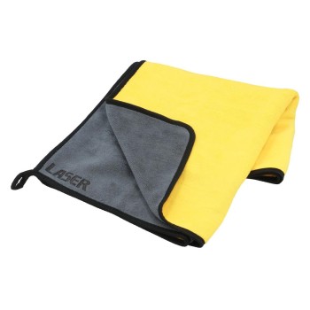 Törlőkendő - Mikroszálas 120x60 cm XL-es méret Sárga/Szürke - Laser