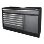 Műhelybútor SP SERIES Alsó rész: 8 fiókos szekrény nagy1360x910x480 mm