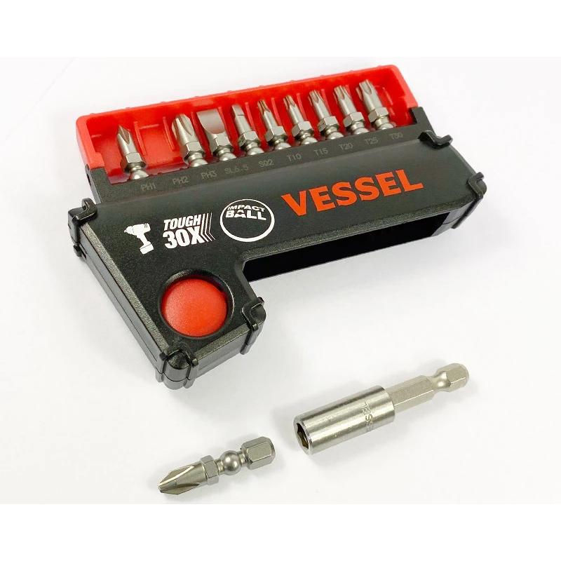 Csavarhúzó bit készlet 11 db-os - PH-SL-SQ-TX - Vessel (IB11P04E)