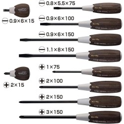 Csavarhúzó készlet 10 db-os - FA NYELŰ - NON-SLIP - Vessel - Japan 120055 (3010PS)