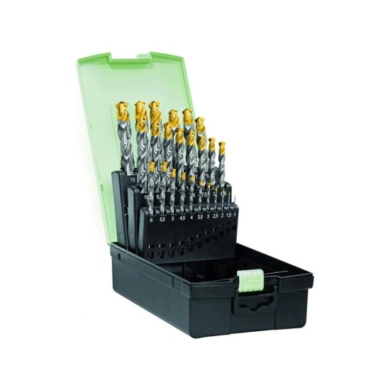 Csigafúró készlet HSS TiN Titán bevonatú 24 db-os 1.0-10.5 mm Walter