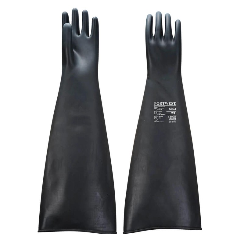 Alkatrészmosó Kesztyű 1,3 mm vastag Latex 60 cm  9/L - Portwest
