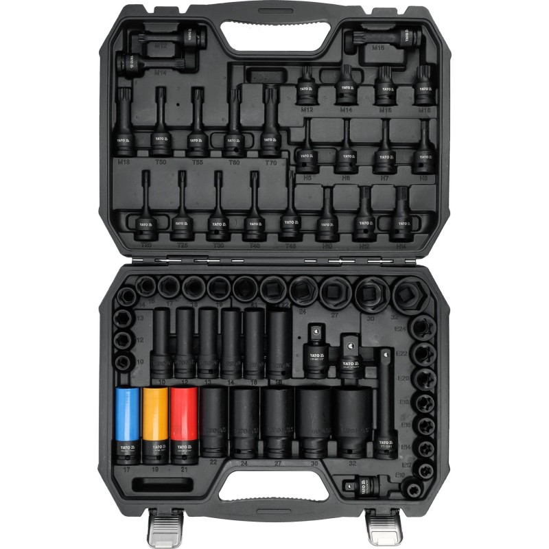 Légkulcsfej készlet 1/2'' 64 db TX-ETX-XZN-HEX-6 lap - Yato