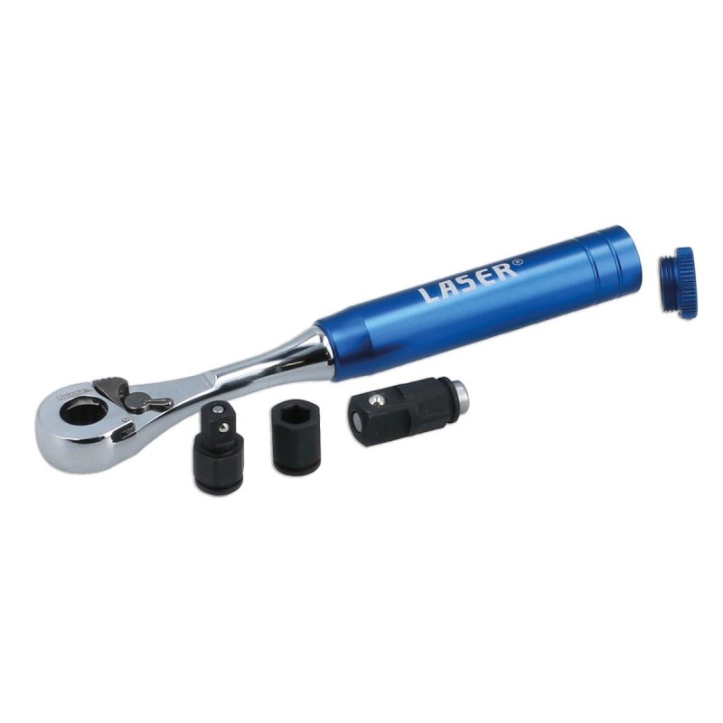 Crowa racsnis kulcs 1/4''+1/4''+3/8'' MINI - 3:1-ben Cserélhető fejekkel